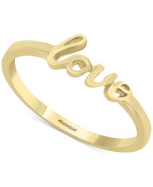 Effy Kidz Children's Love Script Ring In 14k Gold