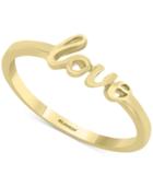 Effy Kidz Children's Love Script Ring In 14k Gold