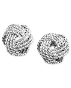 Giani Bernini Twist Knot Stud Earrings In Sterling Silver, Only At Macy's