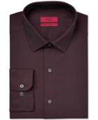 Alfani Red Men's Burgundy Diagonal-stripe Dress Shirt, Only At Macy's