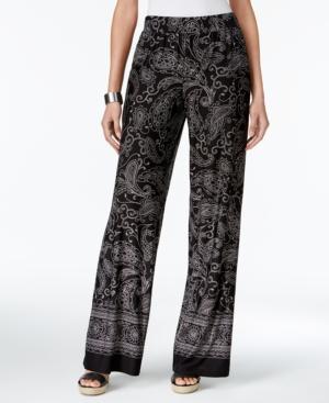 Ny Collection Petite Paisley-print Soft Pants