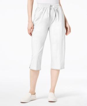Karen Scott Cotton Drawstring Capri Pants, Created For Macy's