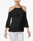 Thalia Sodi Pleated Cold-shoulder Top, Created For Macy's