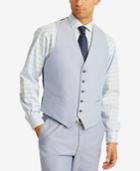 Tommy Hilfiger Men's Modern-fit Thflex Stretch Blue Chambray Suit Vest