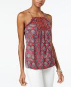 Lucky Brand Embroidered Printed Top