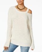 American Rag Juniors' Marled One-shoulder Sweater, Created For Macy's