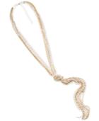 Charter Club Two-tone Knotted Multi-chain Tassel Pendant Necklace, 24 + 3 Extender, Created For Macy's