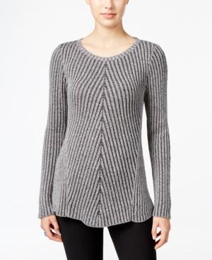 Style & Co Ribbed Crew-neck Sweater, Only At Macy's