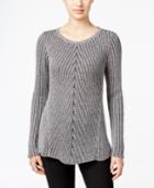 Style & Co Ribbed Crew-neck Sweater, Only At Macy's