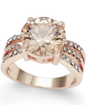 Charter Club Gold-tone Pave And Yellow Crystal Ring, Only At Macy's