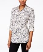Style & Co. Printed Button Down Shirt, Only At Macy's