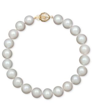 Belle De Mer Aa+ Cultured Freshwater Pearl Strand Bracelet (7-1/2-8-1/2mm) In 14k Gold
