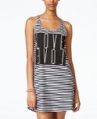Material Girl Active Juniors' Striped Cutout-back Shift Dress, Only At Macy's