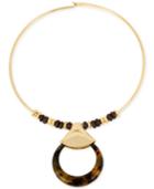 Robert Lee Morris Soho Gold-tone Faux Tortoiseshell Statement Necklace