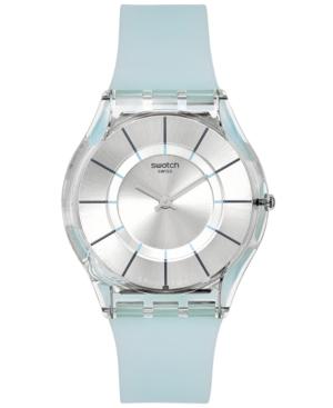 Swatch Women's Swiss Tech Mode Blue Silicone Strap Watch 34mm Sfk397