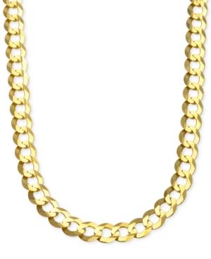 Cuban Chain Link Necklace In 10k Gold