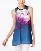 Alfani Petite Floral-print Tunic, Only At Macy's