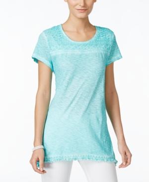 Style & Co. Crochet Trim Top, Only At Macy's