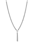 Charter Club Silver-tone Gray Imitation Pearl Tassel Long Pendant Necklace, Only At Macy's