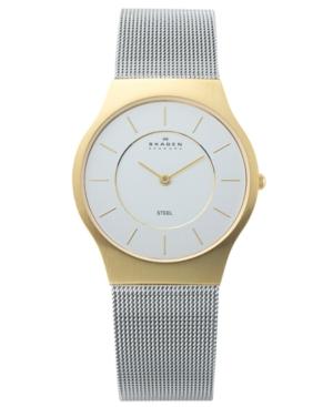 Skagen Watch, Men's Stainless Steel Mesh Bracelet 34mm 233lgs