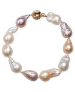 Multicolor Cultured Baroque Freshwater Pearl (9-11mm) Bracelet