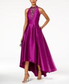 Adrianna Papell Embellished High-low Gown