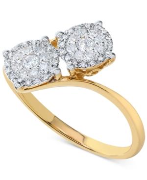 Diamond Two Souls Cluster Ring (1/3 Ct. T.w.) In 14k Gold