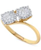 Diamond Two Souls Cluster Ring (1/3 Ct. T.w.) In 14k Gold