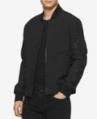 Calvin Klein Jeans Men's Mixed-media Aviator Jacket