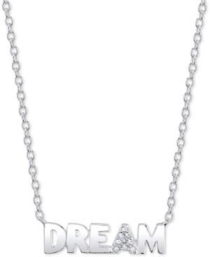 Unwritten Cubic Zirconia Dream 18 Pendant Necklace In Sterling Silver