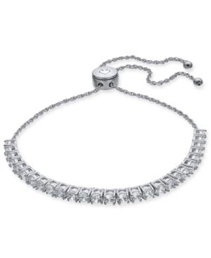 Kate Spade New York Hematite-tone Round Crystal Tennis Slider Bracelet