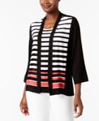 Alfred Dunner Petite Layered-look Striped Top