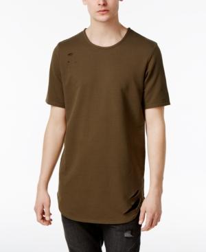 Jaywalker Men's Curved Hem Destroyed T-shirt, Only At Macys
