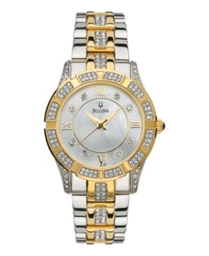 Bulova Watch, Women's Two Tone Stainless Steel Bracelet 98l135