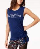 Jessica Simpson Thewarmup Juniors' Graphic Side-tie Tank Top