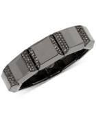 Kenneth Cole New York Hematite-tone Pave Square Stretch Bracelet