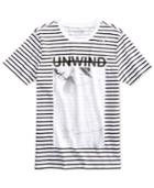 Guess Men's Unwind Stripe Graphic-print Cotton T-shirt