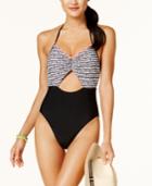 Hula Honey Bump In The Road Printed Cutout One-piece Swimsuit Women's Swimsuit