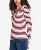Tommy Hilfiger Cotton Striped Long-sleeve T-shirt, Created For Macy's