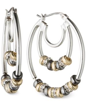 Nine West Silver-tone Triple Hoop Earrings