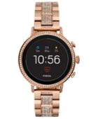 Fossil New Q Women's Venture Gen 4 Hr Rose Gold-tone Stainless Steel Bracelet Touchscreen Smart Watch 40mm