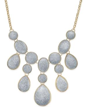 Inc International Concepts Gold-tone Multi-disc Glitter Drama Necklace, Created For Macy's