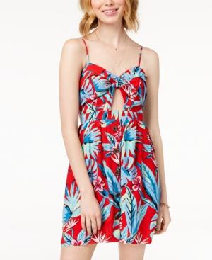 City Studios Juniors' Printed Tie-detail Dress
