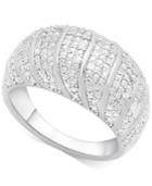 Victoria Townsend Diamond Dome Statement Ring (1/4 Ct. T.w.) In Sterling Silver