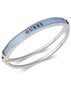 Guess Silver-tone Logo Bangle Bracelet