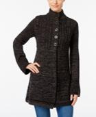 Style & Co. Cable-knit Marled Cardigan, Only At Macy's