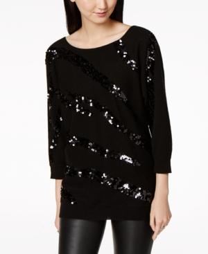 Charter Club Sequin-trim Cashmere Sweater, Created For Macy's