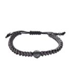 Diesel Men's Stackables Leather And Steel Bracelet