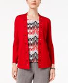 Alfred Dunner Talk Of The Town Layered-look Cardigan