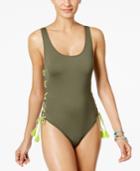 Vince Camuto Lace-up One-piece Swimsuit Women's Swimsuit